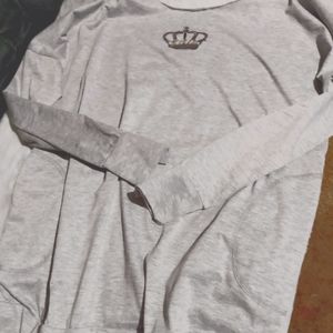 New grey off-shoulder top